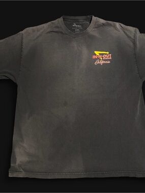 Men's Black vintage 100%cotton In N out T-Shirt